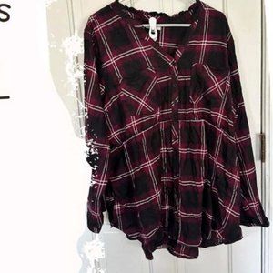 Maurices Plaid Top